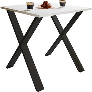 Jedálenský Stôl Xona Biely/čierny 140x80 Cm