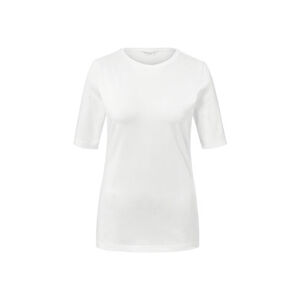 Jednoduché tričko s polodlhým rukávom, biele